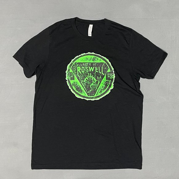 Men's City of Roswell NM Black T-Shirt - Large - Picture 1 of 9